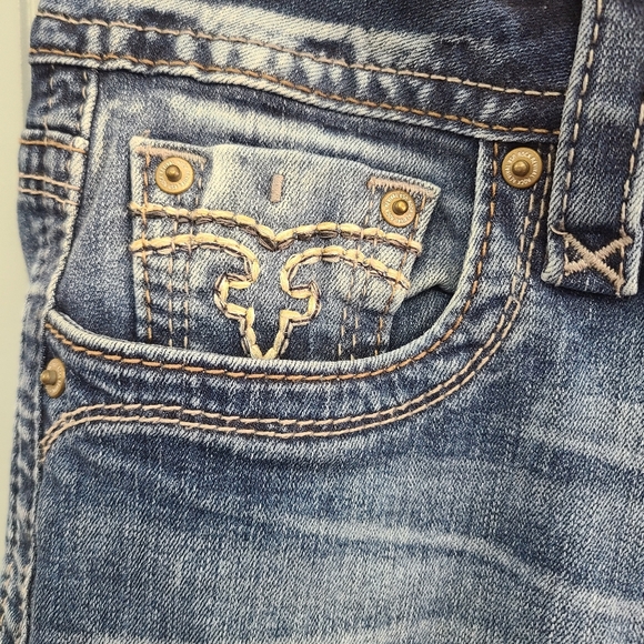 Rock Revival Alivia Bermuda Jean Shorts Size 27 - Picture 2 of 7